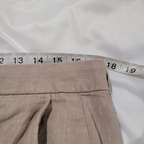 Fairlane Mens Straight Leg Pants Size 34 X 32 Linen Blend Tan Career Office - Picture 4 of 10